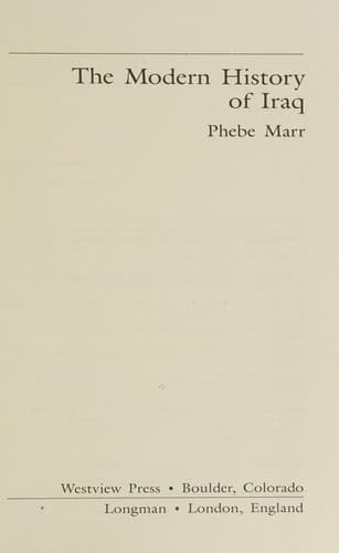 Cover image for The modern history of Iraq