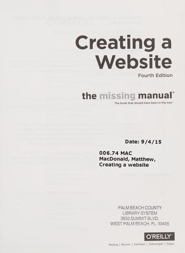 Cover image for Creating a website