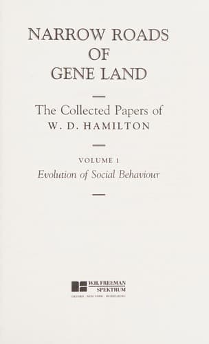 Cover image for Narrow roads of gene land