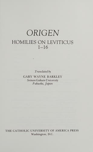 Cover image for Homilies on Leviticus