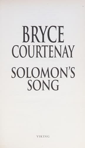 Cover image for Solomon's song
