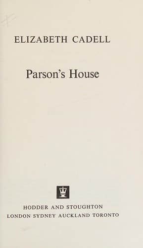Cover image for Parson's House