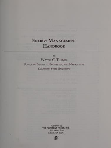 Cover image for Energy management handbook
