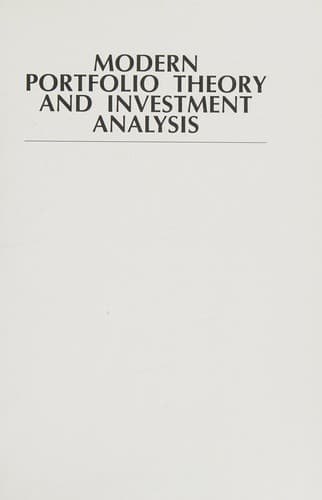Cover image for Modern portfolio theory and investment analysis