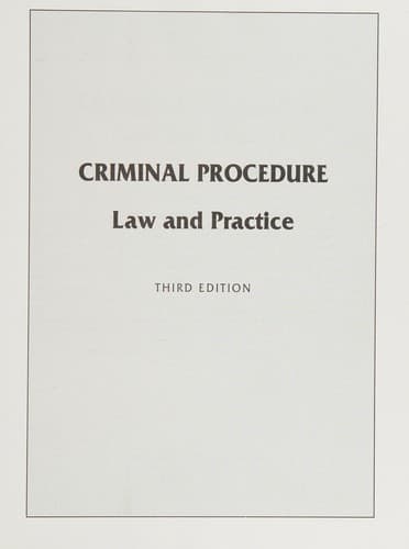 Cover image for Criminal procedure
