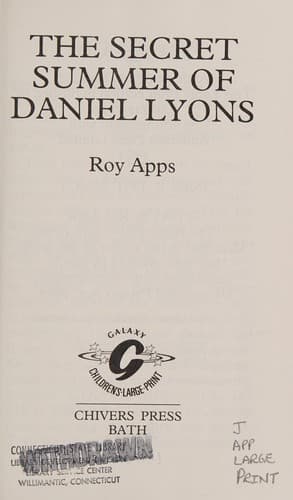 Cover image for The Secret Summer of Daniel Lyons