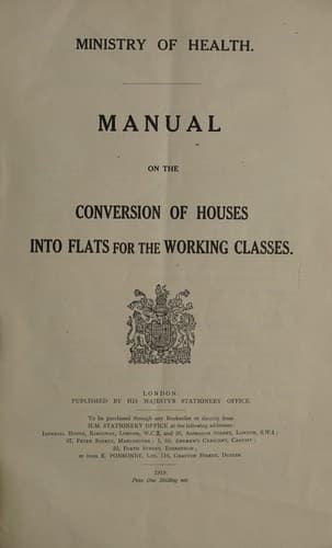 Manual on the conversion of houses into flats for the working classes