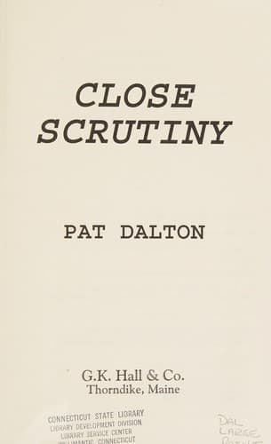 Cover image for Close scrutiny