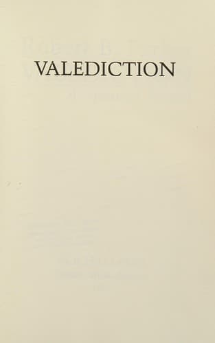 Cover image for Valediction