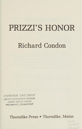 Cover image for Prizzi's honor