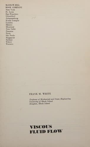 Cover image for Viscous fluid flow