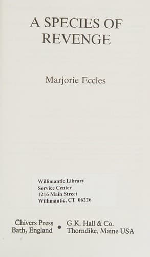 Cover image for A species of revenge