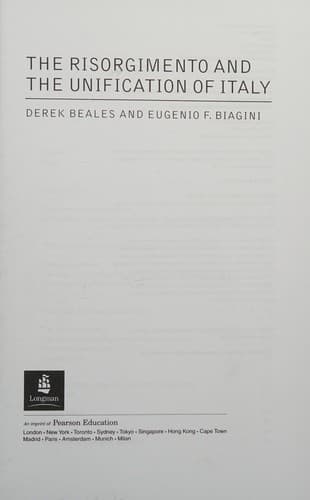 Cover image for The Risorgimento and the unification of Italy