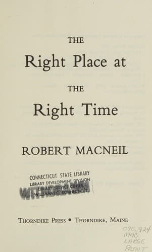 Cover image for The right place at the right time