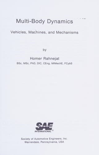 Cover image for Multi-body dynamics