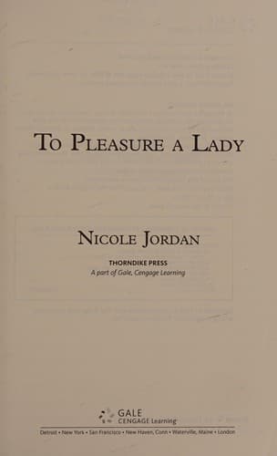 Cover image for To pleasure a lady