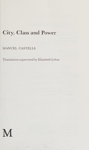 Cover image for City, class and power.