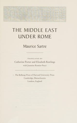 Cover image for The Middle East under Rome