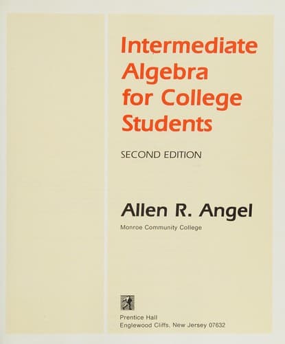Cover image for Intermediate algebra for college students