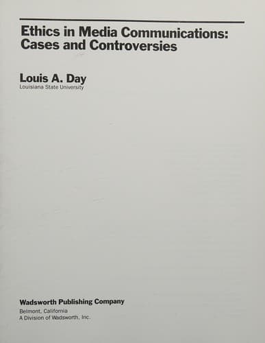 Cover image for Ethics in media communications