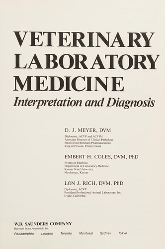 Cover image for Veterinary laboratory medicine