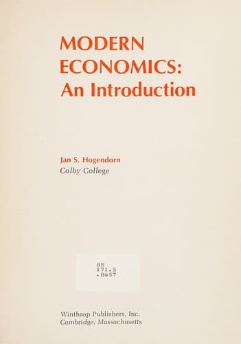 Cover image for Modern economics