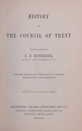 History of the Council of Trent