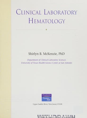Cover image for Clinical laboratory hematology