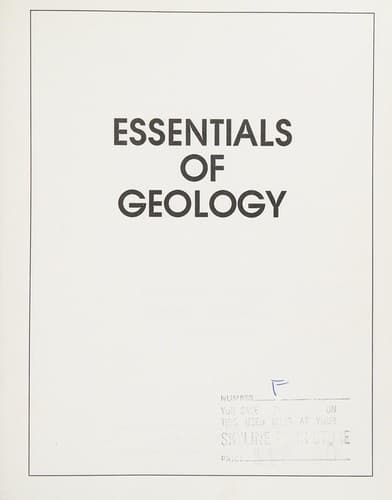 Cover image for Essentials of geology
