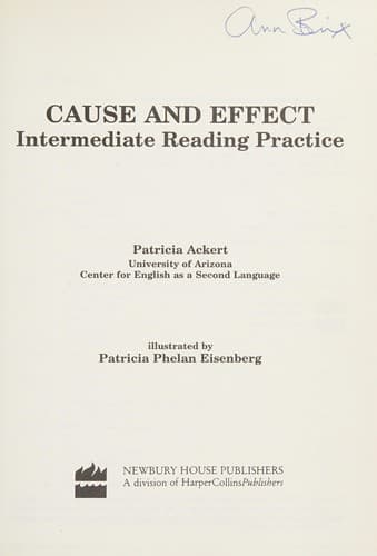 Cover image for Cause and effect