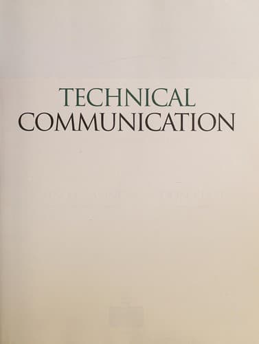 Cover image for Technical communication