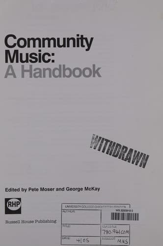 Cover image for Community Music
