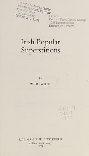 Cover image for Irish popular superstitions.