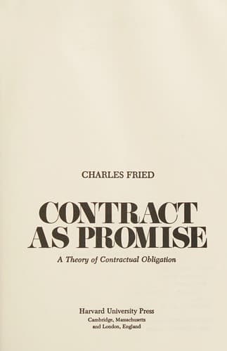 Cover image for Contract as promise