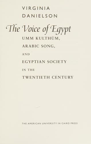 Cover image for The voice of Egypt