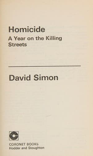 Cover image for Homicide
