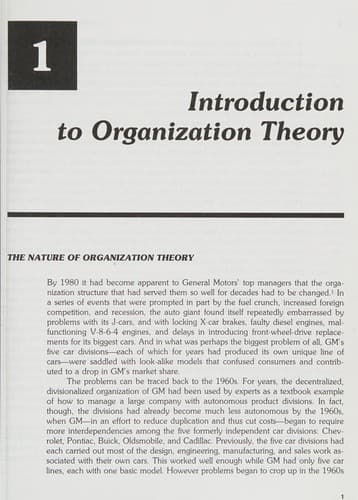 Cover image for Organization theory