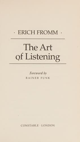 Cover image for The art of listening