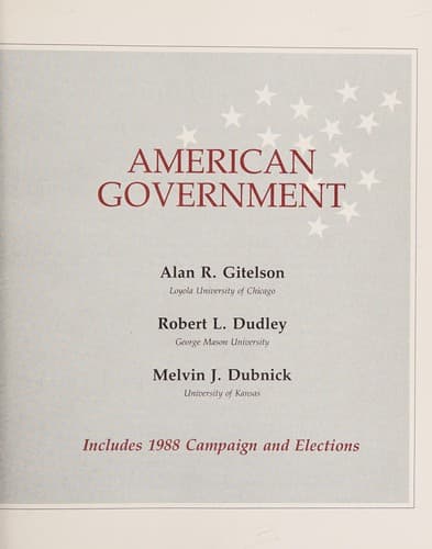 Cover image for American government