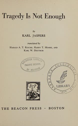 Cover image for Tragedy is not enough