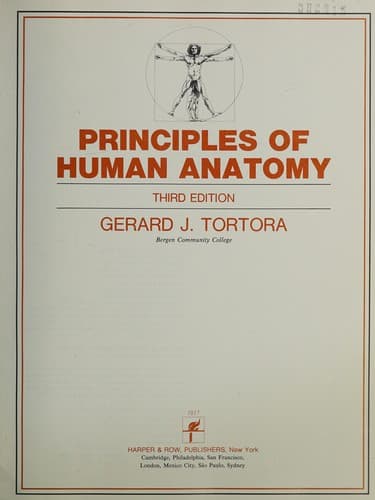 Cover image for Principlesof human anatomy