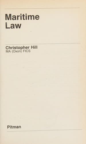 Cover image for Maritime law