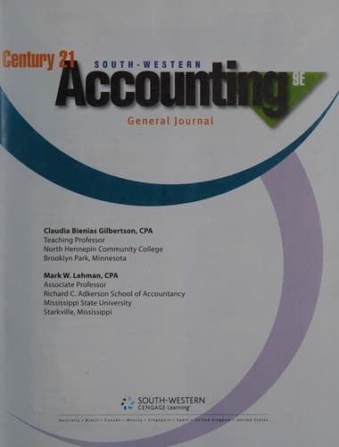 Cover image for Century 21 Accounting