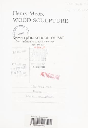 Cover image for Henry Moore, wood sculpture