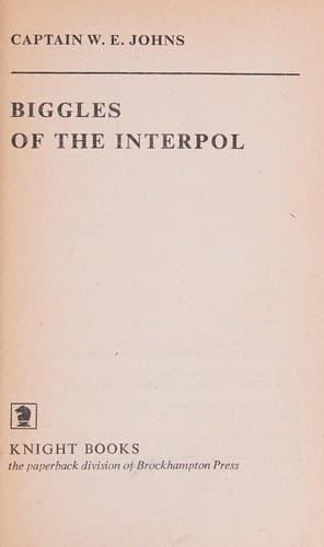 Cover image for Biggles of theInterpol