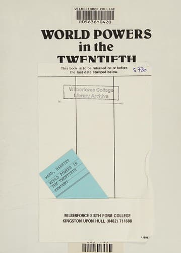 Cover image for World powers in the twentieth century