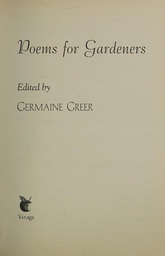 Cover image for Poems for gardeners