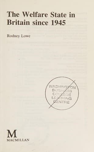 Cover image for The welfare state in Britain since 1945