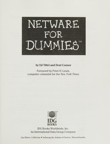 Cover image for NetWare for dummies