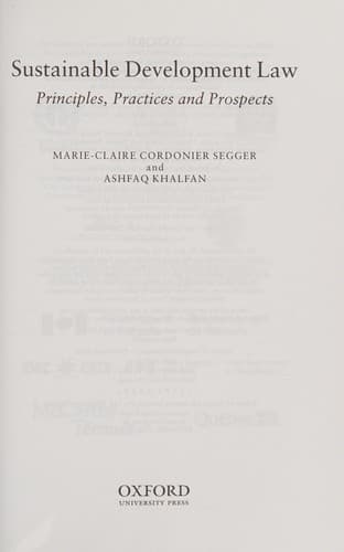 Cover image for Sustainable development law